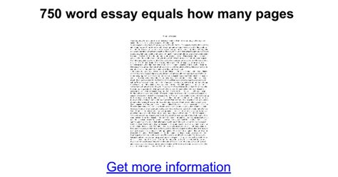 how many pages is a 750 word essay